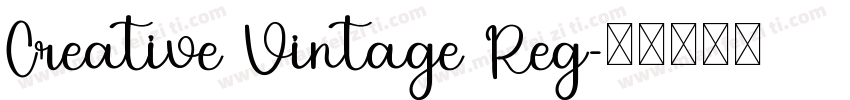 Creative Vintage Reg字体转换